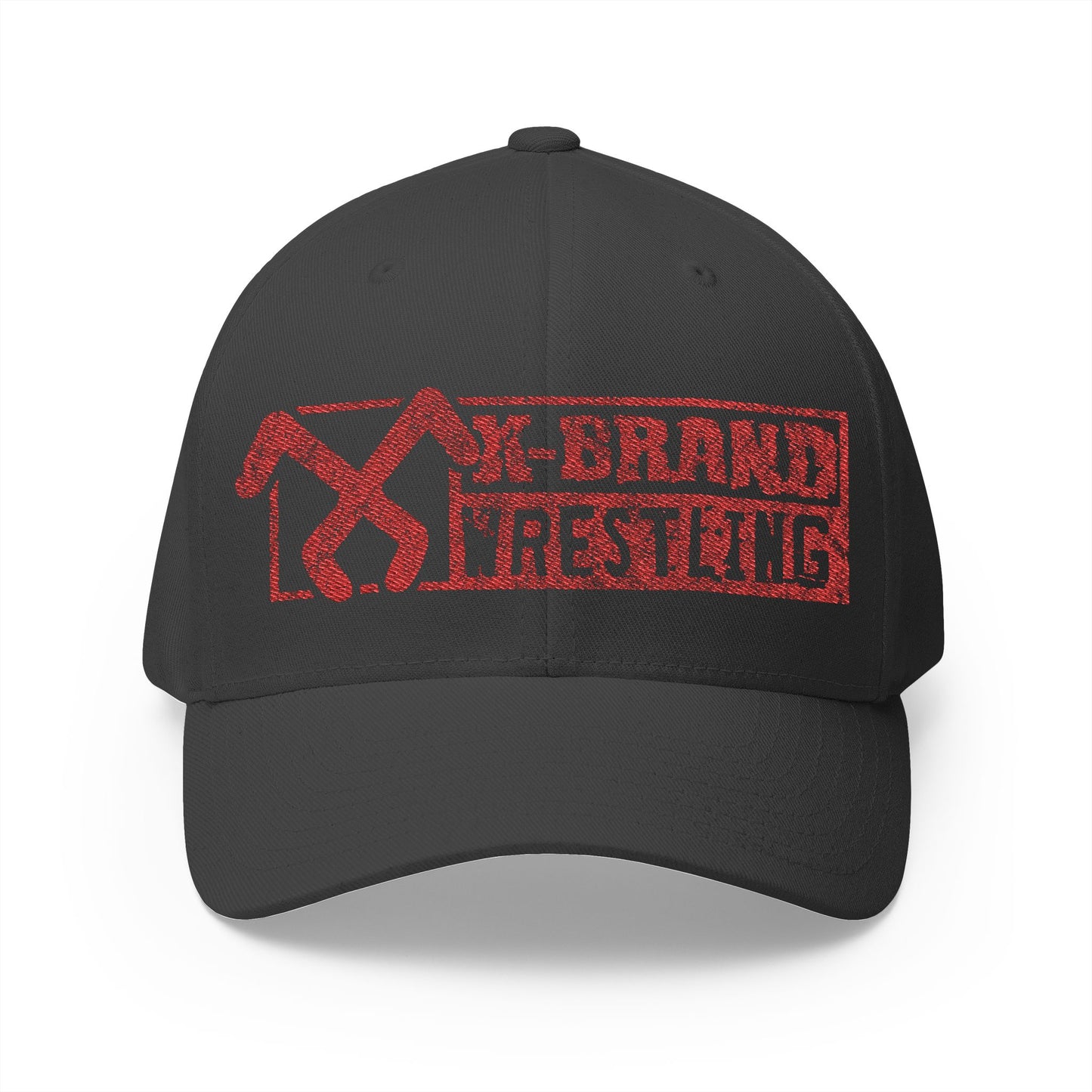 X-Brand Wrestling - Logo Fitted Embroidered Hat - S-XL