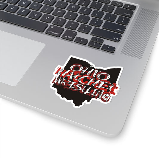 Ohio Hatchet Wrestling - CLASSIC Logo Sticker - 2x2"-6x6"