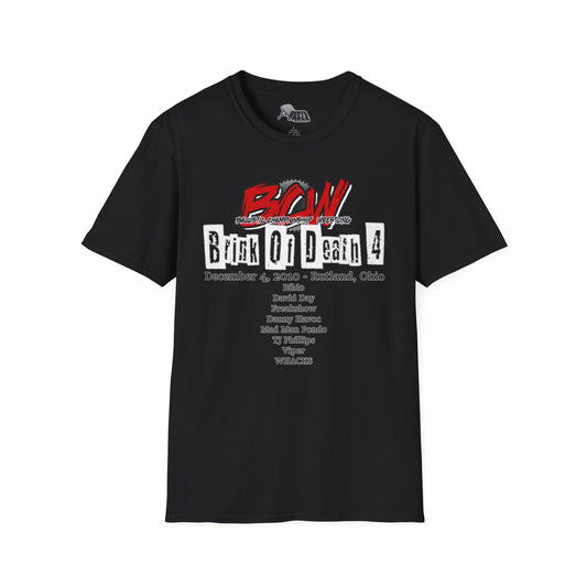 Ballistic Championship Wrestling - "Brink Of Death 4" Event T-Shirt - XS-5XL