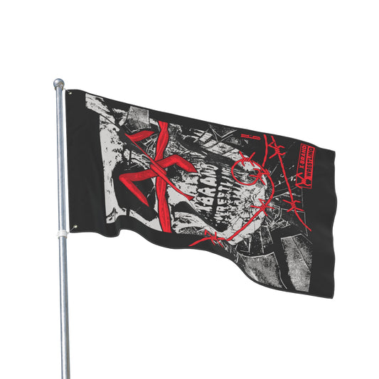 X-Brand Wrestling - Skull Double-Sided Flag