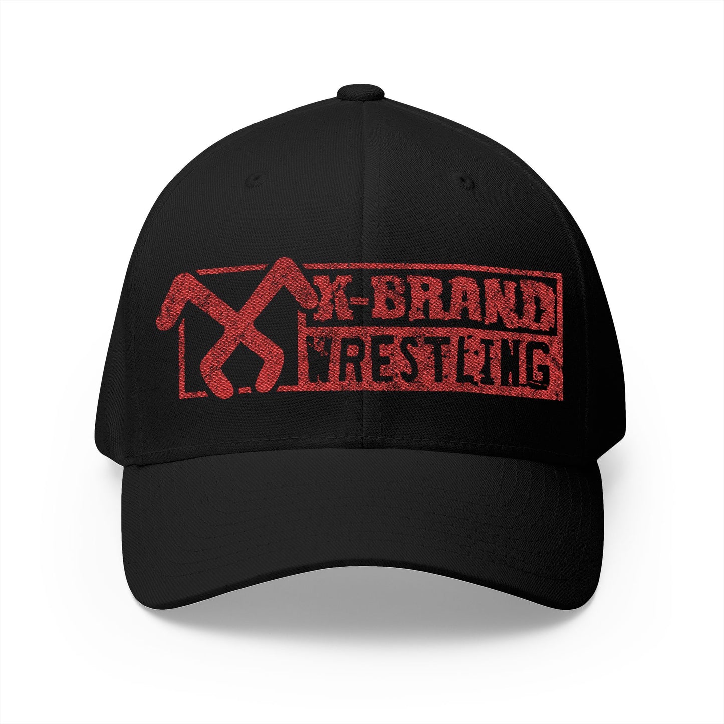 X-Brand Wrestling - Logo Fitted Embroidered Hat - S-XL