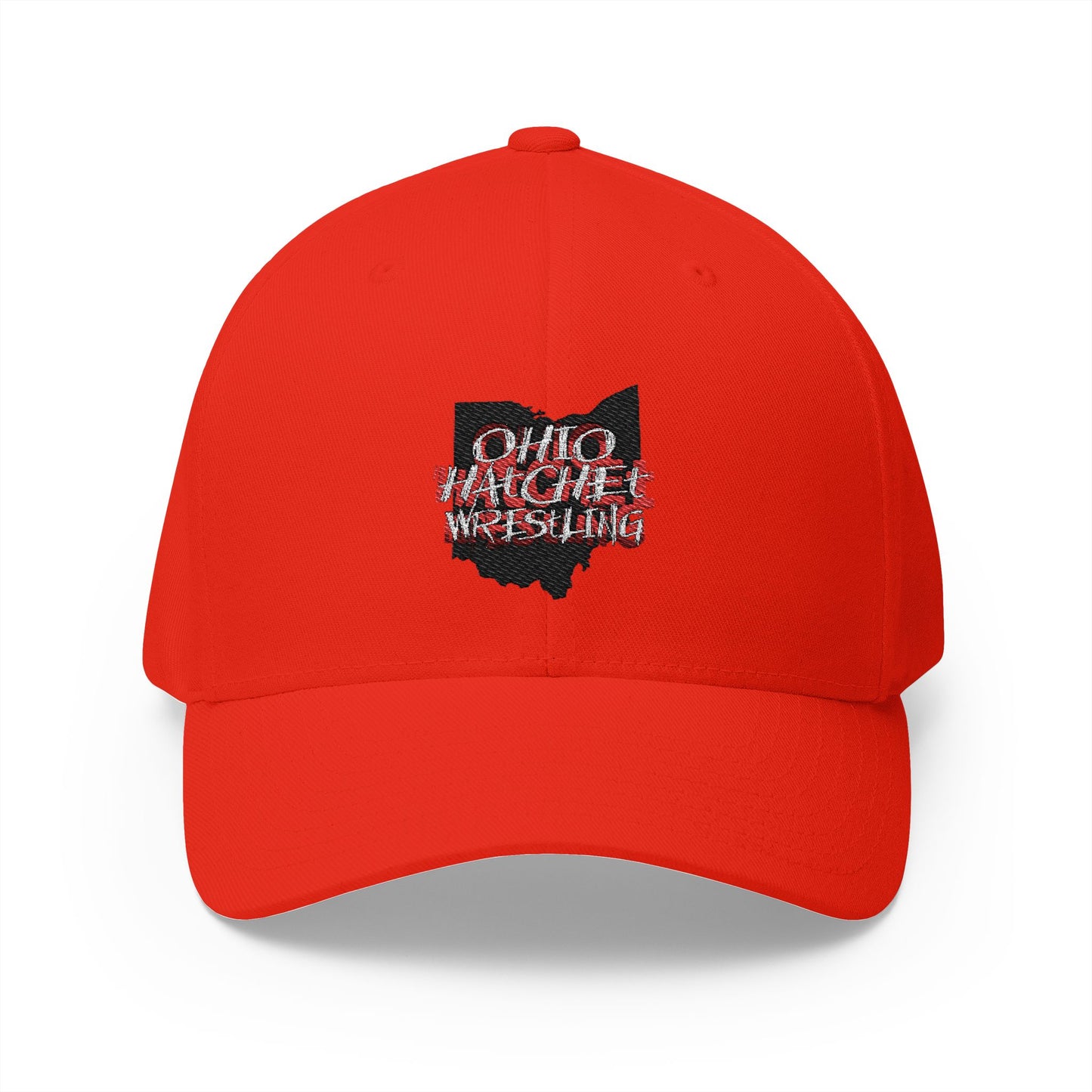 Ohio Hatchet Wrestling - Logo Fitted Embroidered Hat - S-XL