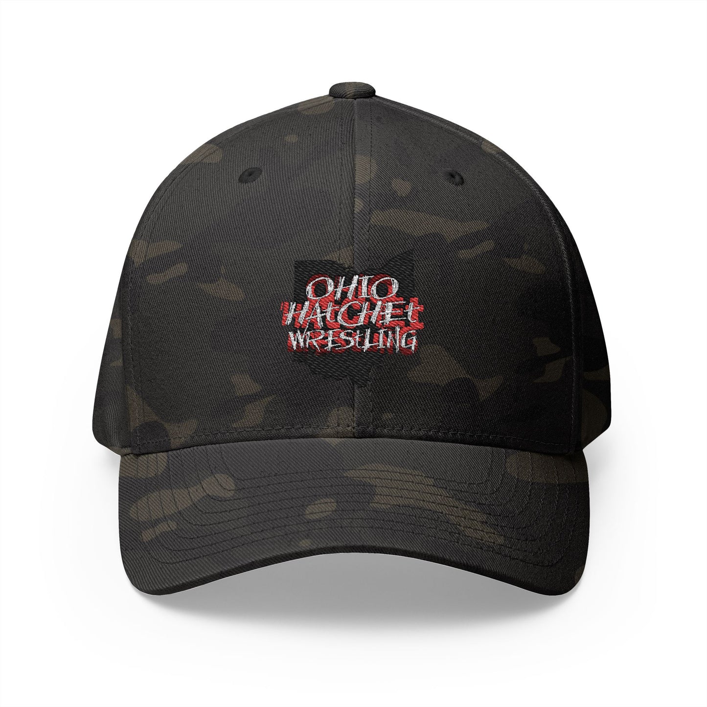 Ohio Hatchet Wrestling - Logo Fitted Embroidered Hat - S-XL